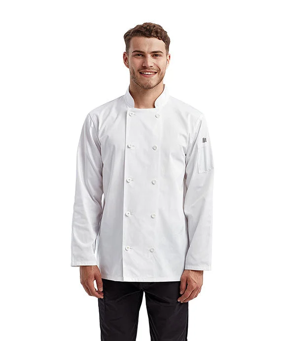 RP657 - Artisan Collection by Reprime Unisex Long-Sleeve Sustainable Chefs Jacket | White