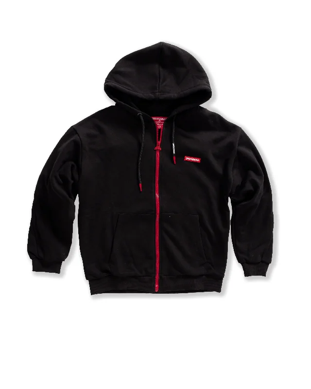 Sprayground Hoodie HIDDEN IN THE ZIPPER SHARK FULLZIP HOODIE Black