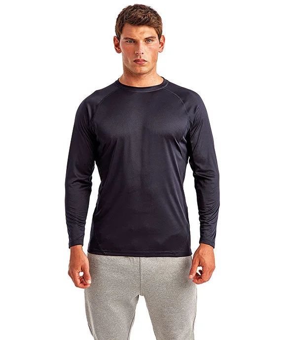 TD050 - TriDri Unisex Panelled Long-Sleeve Tech T-Shirt | French Navy