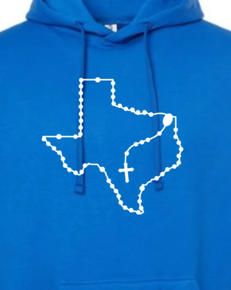 Texas Catholic Rosary Hoodie Sweatshirt