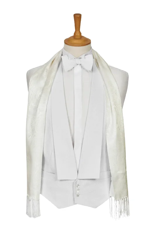 White Cotton Marcella Waistcoat - Brand New