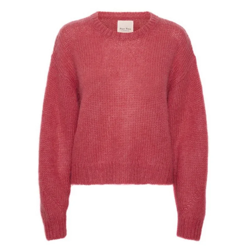 Lindi Mohair-mix Jumper in Holly Berry