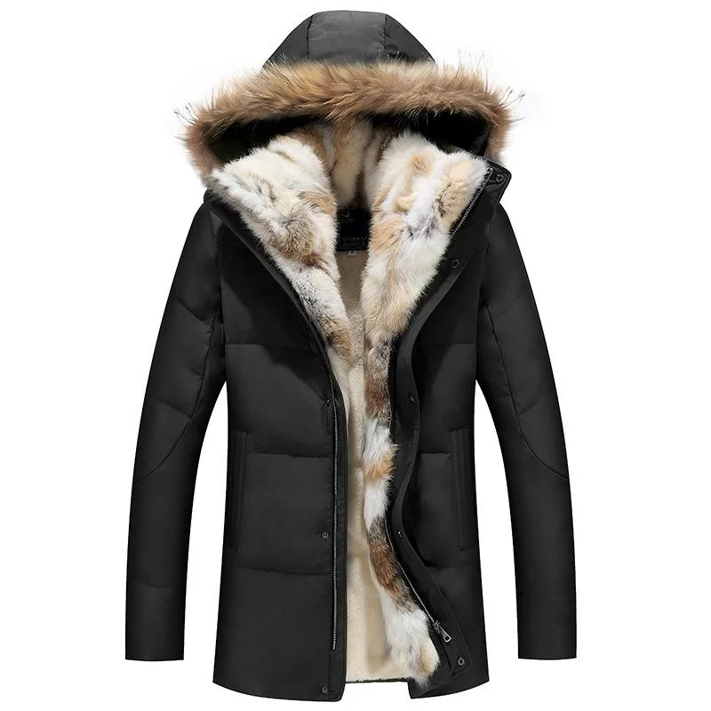 Men's Thicken Fur Down Jacket