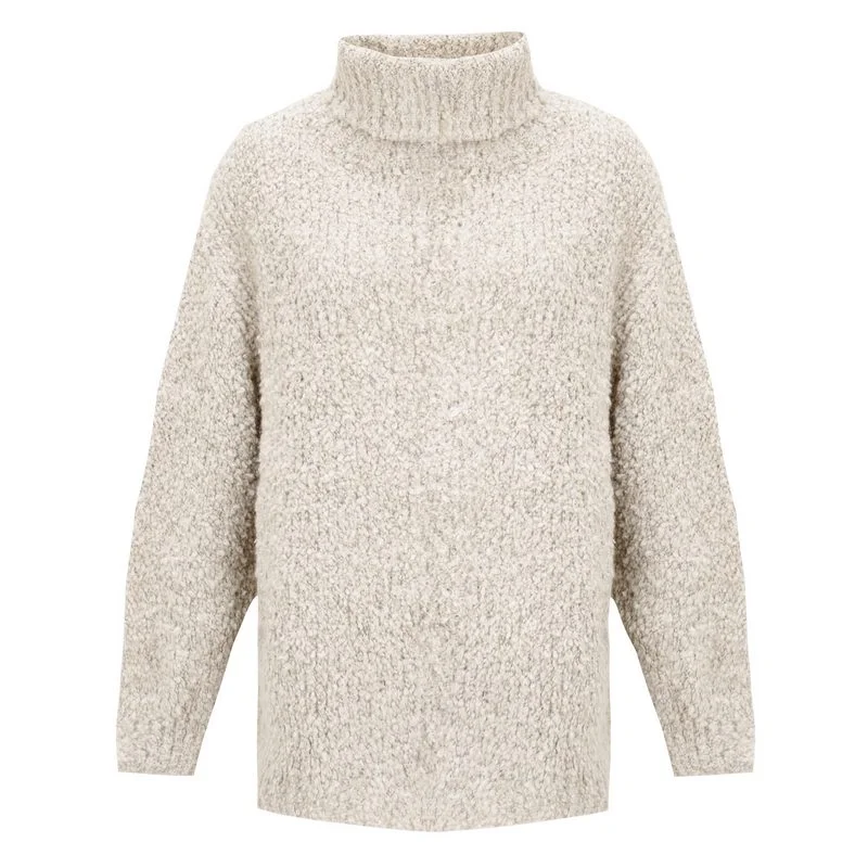 Vinny Boucle Polo Neck in Ivory